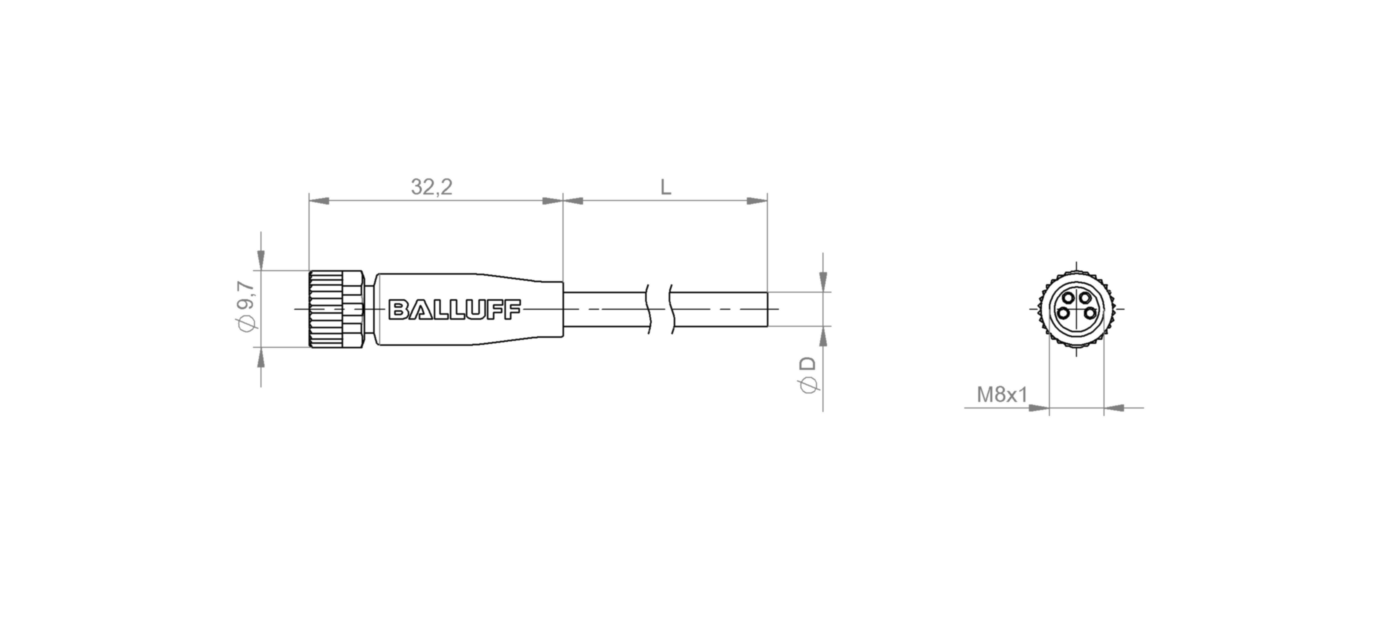 Разъем с кабелем Balluff BCC M314-0000-10-003-PX0434-020