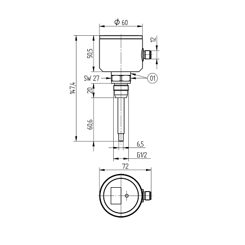 Датчик температуры Wenglor FFXT016