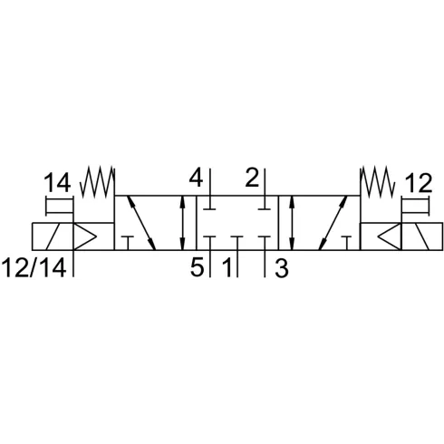 Распределитель с электромагнитным управлением Festo VUVG-L10-P53C-ZT-M5-1P3
